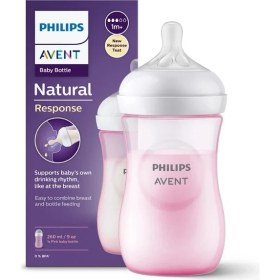 Resim Alkasaz Philips Avent Natural Response Pp Pembe Biberon 1+ Ay 260 ml SCY903/11 