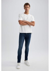 Resim Defacto Carlo Skinny Fit Ekstra Dar Kalıp Normal Bel Ekstra Dar Paça Jean Pantolon B2068ax23aunm34 Mavi 
