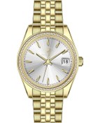 Resim Santa Barbara Polo Racquet Club Santa Barbara Polo Sb.1.10644-2 Takvim Göstergeli 5 Atm Suya Dayanıklı Çelik Kordon Çelik Kasa Altın 