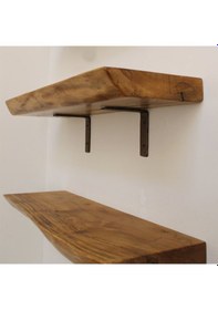 Resim Nurahşap Kitaplık Duvar Rafı Ahşap Raf 