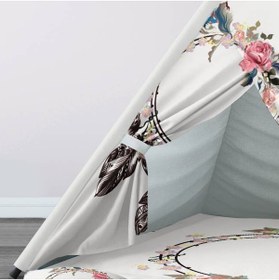 Resim instababyrooms Çocuk Oyun Çadırı Çiçekli Düş Kapanı Dijital Baskılı 