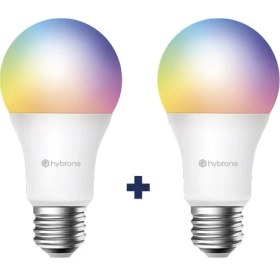 Resim Hybrone LED Rgb Wi-Fi Akıllı Ampul, 2li Set, 16 Milyon Renk, 900 Lümen, E27 Duy, Uygulama ile Kontrol 