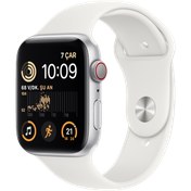 Resim Apple Watch SE GPS + Cellular 44mm Alüminyum Kasa ve Spor Kordon 2022 Yıldız Işığı 