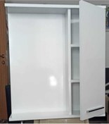 Resim Çiçek dekorasyon Aynalı Üst Modül Banyo Dolabı. 