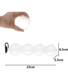 Resim Atify Pratik 4'lü Top Buz Kalıbı Sihirli 4'lü Küre Buz Kalıbı Sihirli Buz Kalıbı 