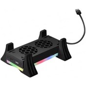 Resim Xbox Serisi S Konsol Tabanı Soğutma Fanı Dahili Led Işık Şeridi Siyah 