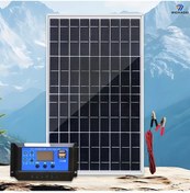 Resim Sunshine022 Monokristal Güneş Paneli 100a Kontrolörlü Taşınabilir Şarj Cihazı Kamp Oto Karavan 