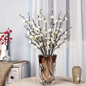 Resim 5 Adet Suni Kiraz Çiçeği Dalları, Plastik Kutlama Çiçekleri, Ev Dekoru, Masaüstü Görüntüleme, Noel, Cadılar Bayramı, Paskalya, Şükran Günü, Sevgililer Günü için İdeal - Ev Dekoru Kiraz Çiçekleri, Vazo Hariç 