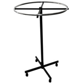 Resim Daire Stant Elbise Askısı Siyah Boyalı Krom 