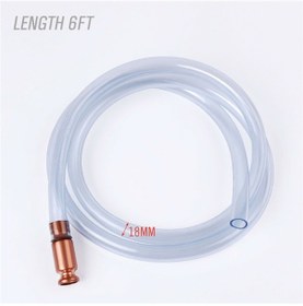 Resim 6ft Şeffaf Kendiliğinden Emişli Sifonlu Jiggler Hortumu Bakır Başlıklı Su Yakıt Güvenli Transfer 