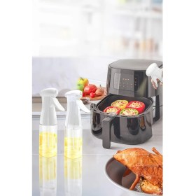 Resim Mobee 220 ml Airfryer Pişirme Öncesi Sprey Püskürtmeli Sprey Cam Şişe Zeytinyağı Sirke Yağ Püskürtücü 