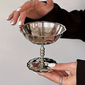 Resim Şık Paslanmaz Çelik Dondurma Bardağı, Salata Kasesi, Atıştırmalık Kasesi, Puding Kasesi - Yıkanabilir, Paslanmaz, Yuvarlak Şekil, Ev Mutfakları, Restoran, Otel Kullanımı İçin İdeal, Mutfak Eşyaları Aksesuarı, Lotus Bardağı İçin - 304 Paslanmaz Çelik, Tatlı Kasesi, Tatlı Kasesi, Tatlı Bardağı, Dondurma Kasesi, Servis Tabağı, Sofra Eşyaları 