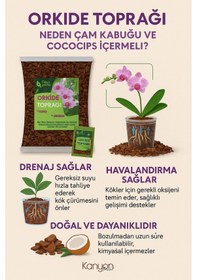 Resim 5 Litre Orkide Toprağı - Çam Kabuğu Ve Cococips Karışımlı - Elenmiş Temizlenmiş Iri Parçalı 5 Lt 