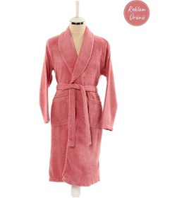 Resim Özdilek Trendy Şal Yaka Bornoz Koyu Pembe L Beden (Şalyaka) Pembe 