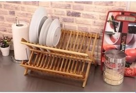 Resim Akın Bambu 2 Katlı Tabaklık Bardaklık Tezgah Üstü Bulaşıklık 38 Cm Genişliği Turkuaz Tek Ebat 30 X 30 