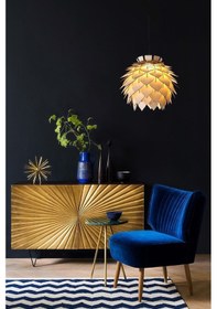 Resim Lotus Dekoratif Avize Sarkıt Abajur Lambader Şapkası Bej 