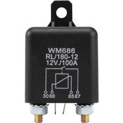 Resim 12v 100amp 4 Pinli Ağır Hizmet Tipi Açma/kapama Anahtarı Bölünmüş Şarj Rölesi Uyumlu Otomatik Tekne Van Siyah 