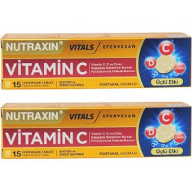 Resim Nutraxin Efervesan Vitamin C-D-Zınc 15 Efervesan Tablet 2 Adet 