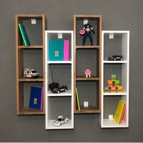 Resim OKYAY MOBİLYA 4'lü Dikey Dolap , Kitaplık , Aksesuar Dolabı , Oyuncak Dolabı 