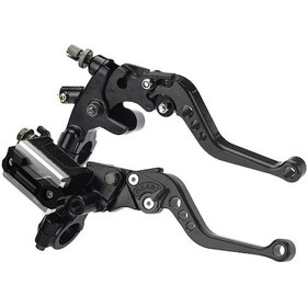 Resim Dream011 Silvery Black 22mm Cnc Dirt Motosiklet Hidrolik Debriyaj Levye Seti 6 Vites 