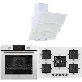 Resim Ferre BSPR600+SS036+QMS63CB Flowart Ss Serisi Beyaz Ankastre Set 