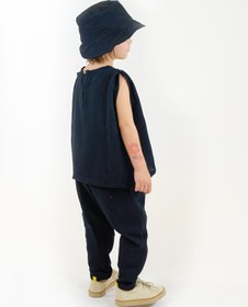 Resim Catz Kids Siyah Duble Müslin Carrot Pantolon + Siyah Duble Müslin Kolsuz Bluz 