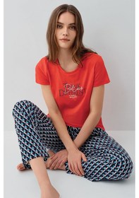 Resim Pierre Cardin Kadın Kırmızı Pijama Takım Pc9157-s-v1 Kırmızı 