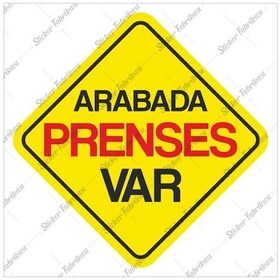 Resim Arabada Prenses Var Sticker 00179 