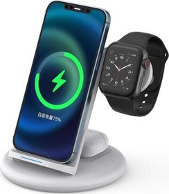 Resim Power Air 3 in 1 Kablosuz Şarj Standı iPhone & Airpods & Apple Watch Wireless Şarj İstasyonu Wiwu