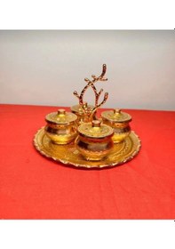 Resim Bakır 4lü Baharatlık 7 Sarı 