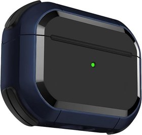 Resim Minesk Airpods PRO 3 ile Uyumlu Armor Serisi Darbelere Karşı Ultra Güçlü Koruma Fiber Karbon Arka Tasarım Kılıf (Lacivert, Airpods Pro 3 2025) 