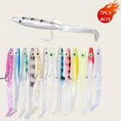 Resim 7 adet Premium T-Kuyruk Yumuşak Balık Yemi, Lifelike Eel Eylemi, Dayanıklı Yem, Tuzlu Su, Bass ve Perch için - Kolay Kullanım için Önceden Yüklü saç tokası - Sahil, Nehir, Göl için Uygun - Gerçekçi Balık Tasarımı, Esnek Yüksek Kaliteli Sahte Yem, Mükemmel Tatil Hediyesi, Kauçuk Kum Eel Yemi, Yumuşak Plastik Balık Yemi, Eel Balık saç tokası 
