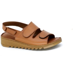 Resim Trendyshose 22D-029 Doğal Deri Anatomic Günlük Sandalet 