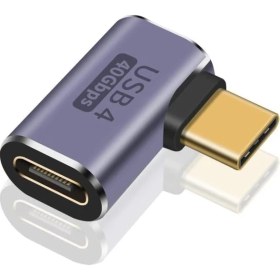 Resim 90 Derece Type-C Çevirici USB 4 40 Mbps Dik Type-C Çevirici 
