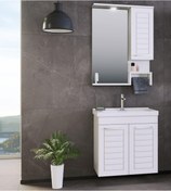 Resim Orka Perge 65 Cm Mdf Banyo Dolabı Takımı 