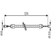 Resim Bosch 1987482312 El Fren Teli On Crafter Sprinter 906 (DİNGİL MESAFESİ 3250MM) 06 2e0609701r (WC587791) 