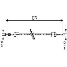 Resim Bosch 1987482312 El Fren Teli On Crafter Sprinter 906 (DİNGİL MESAFESİ 3250MM) 06 2e0609701r (WC587791) 