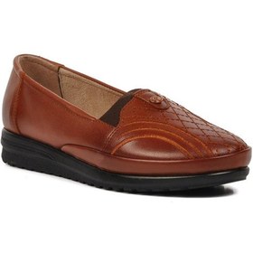 Resim Ayakmod 155 Z Taba Hakiki Deri Hafif Kadın Günlük Ayakkabı Taba 