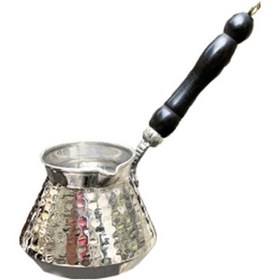 Resim Gümüş Kaplama Tombik Cezve 