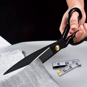 Resim Kumaş Terzilik Makası Profesyonel 20.32 cm Ağır Hizmet Tipi Deri Konfeksiyon Dikiş Makası Endüstriyel Mukavemet Yüksek Karbonlu Çelik Terzilik Makası Ev, Ofis, Terzi, Konfeksiyon Tasarımcısı Için Keskin 