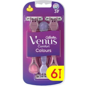 Resim Gillette Venus Renkli 3 Bıçaklı Kullan At Kadın Tıraş Bıçağı 4 + 2 Adet - Gratis 