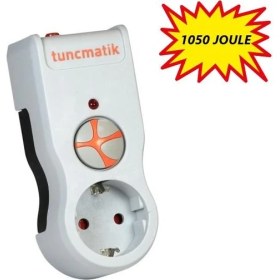 Resim Tuncmatik Tekli Akım Korumalı Priz Anahtarlı Beyaz TSK19019 (1050 Joule) 