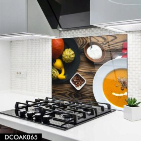 Resim Olinpa Cam Ocak Arkası Koruyucu | Yemek Tabağı Model 