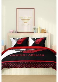 Resim Marka Nevresim Takımı Çift Kişilik Pamuklu Saten Kumaş 6 Parça 3d Dijital Baskı Duvet Cover Set Model No:8 Renkli 