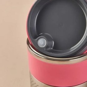 Resim 2 Katlı Çelik Yemek Termosu - Pembe - 1,5 Lt 