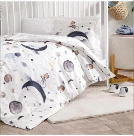 Resim Özdilek Ranforce Bebek Nevresim Takımı Cute Space Krem 