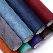 Resim Kendinden yapışkanlı Suede Velvet Araba İç Dekorasyon, 40x200cm, Soyma ve Yapıştırma AB Paneli İş Masası Arka, Geyik Derisi Kumaş Yama Otomobil Yenileme için 