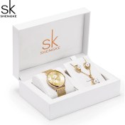 Resim 2xudc H Shengke K0059 Moda Siyah Kadın Saatler Yüksek Kalite Ultra Ince Kuvars Izle Kadın Zarif Elbise Bayanlar Izle Montre (Yurt Dışından) 