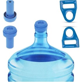 Resim Yaylı Damacana Kapağı + Sert Damacana Taşıyıcı Set 