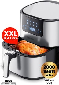 Resim Gold Master GM-7483 Novo 6.4 lt Yağsız Airfryer Inox 